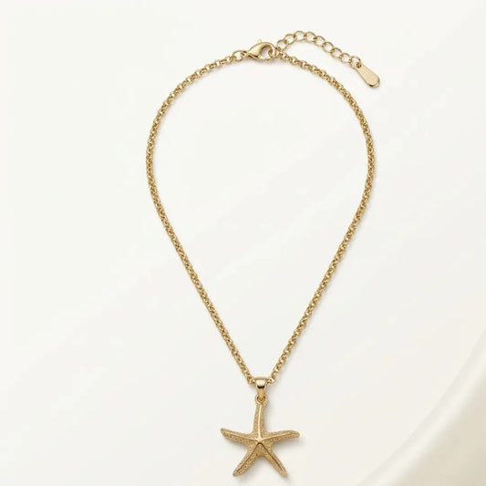 18K Gold-Plated Starfish Pendant Necklace
