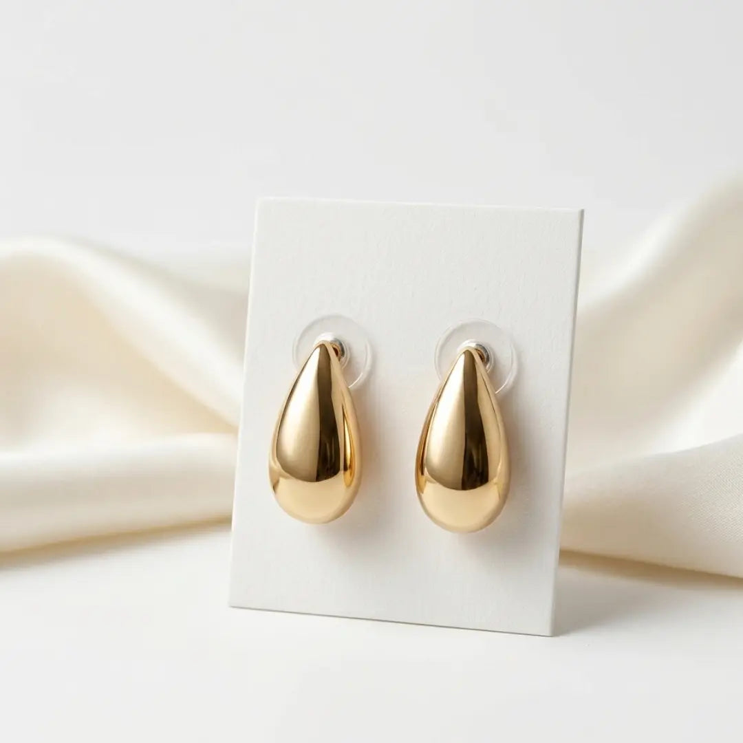 18K Gold-Plated Teardrop Earrings