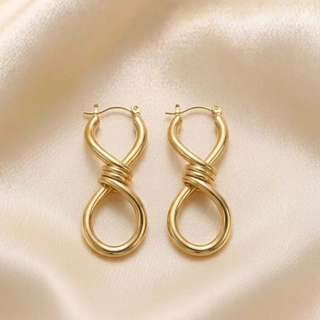 18k Gold Plated Stainless Steel Earrings, Waterproof and Hypoallergenic