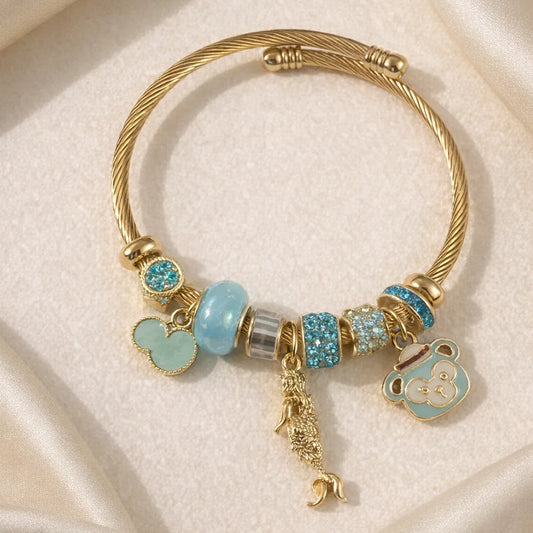 18K Gold Plated Evil Eye Charm Bracelet