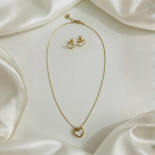 Minimalist Heart Jewelry Set – 304 Stainless Steel